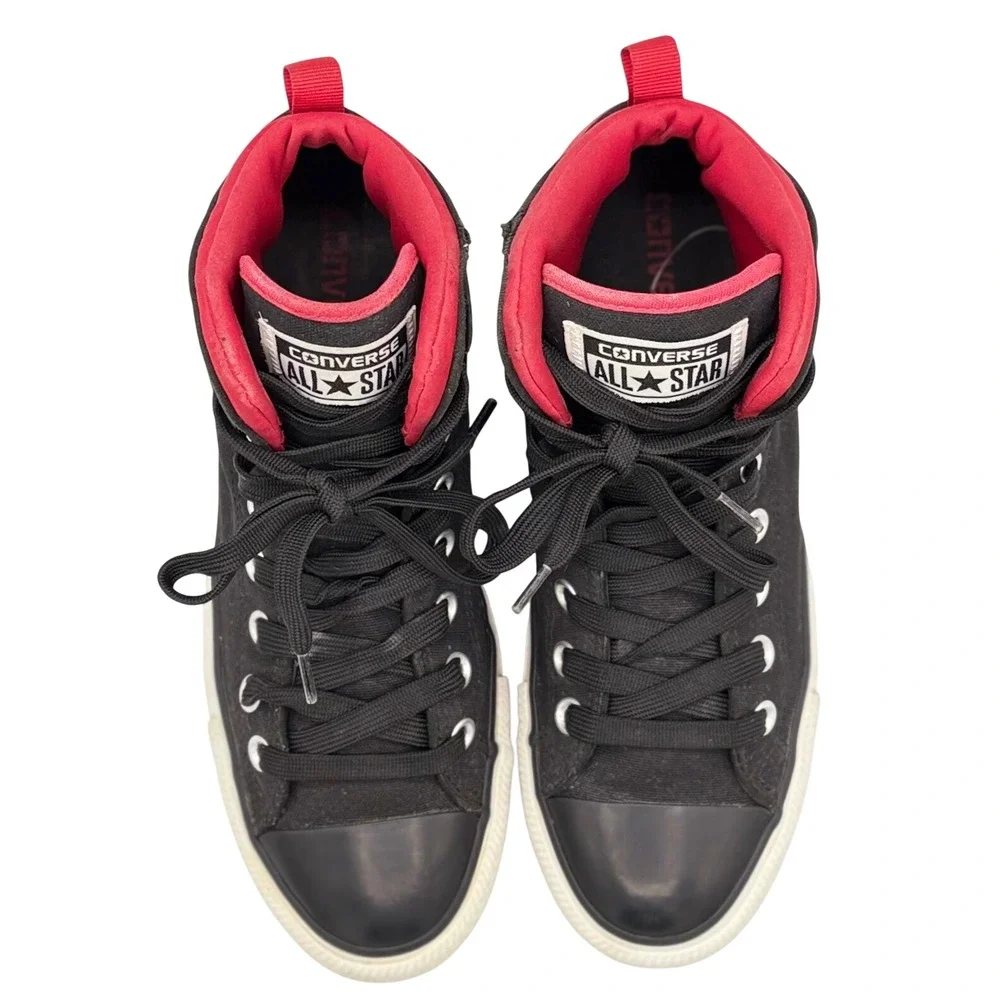 Converse Chuck Taylor All Star High Street Black Red‎ Mens 7 Mid Top 146231C - Picture 3 of 9